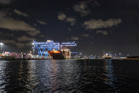 Port Everglades by moonlight